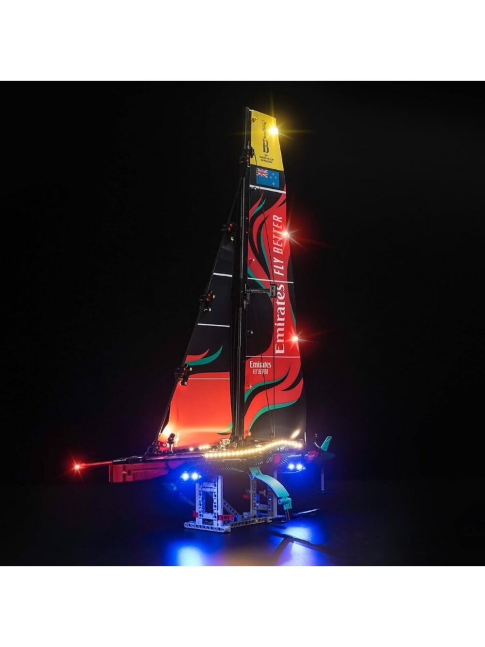 LED Light Set for Compatible Building Blocks - Emirates Team New Zealand Yacht
